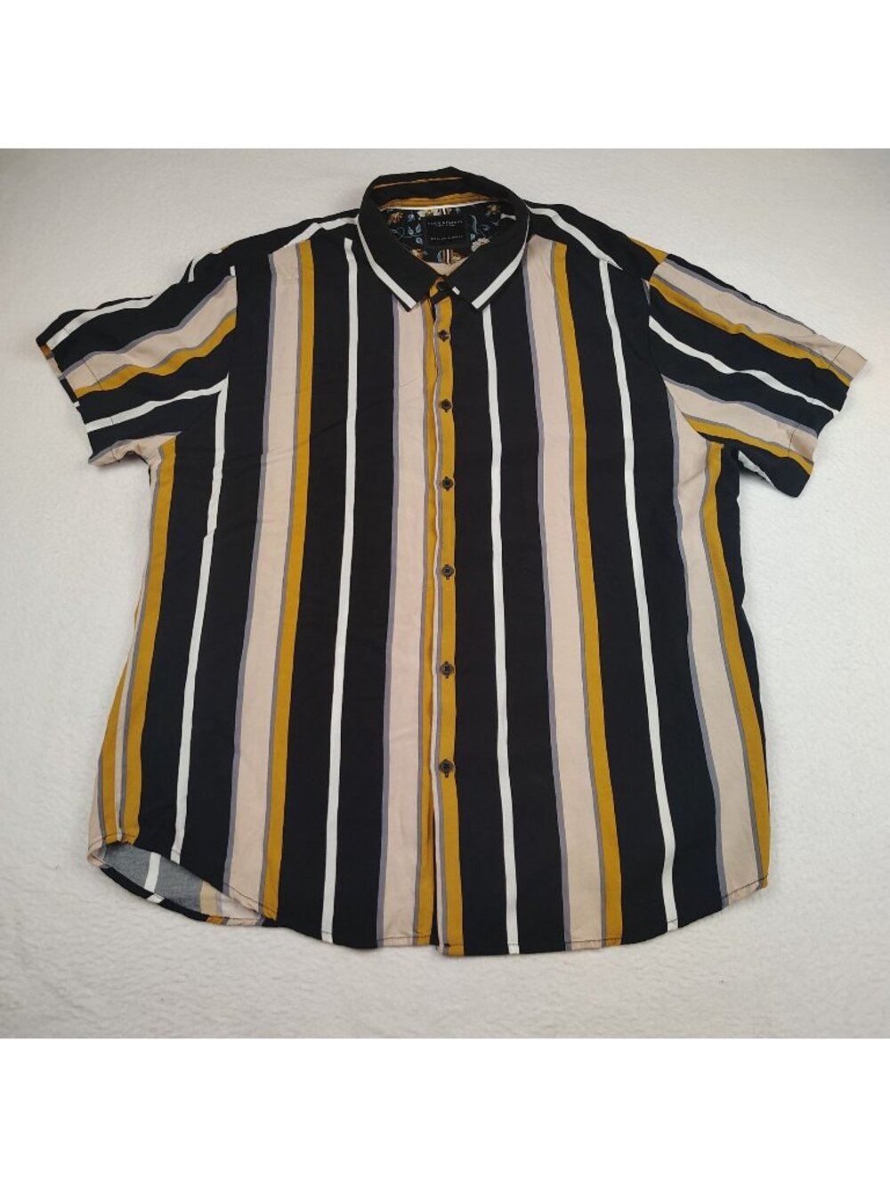 Denim & Flower Ricky Singh Striped Shirt Mens XL Viscose Button Up